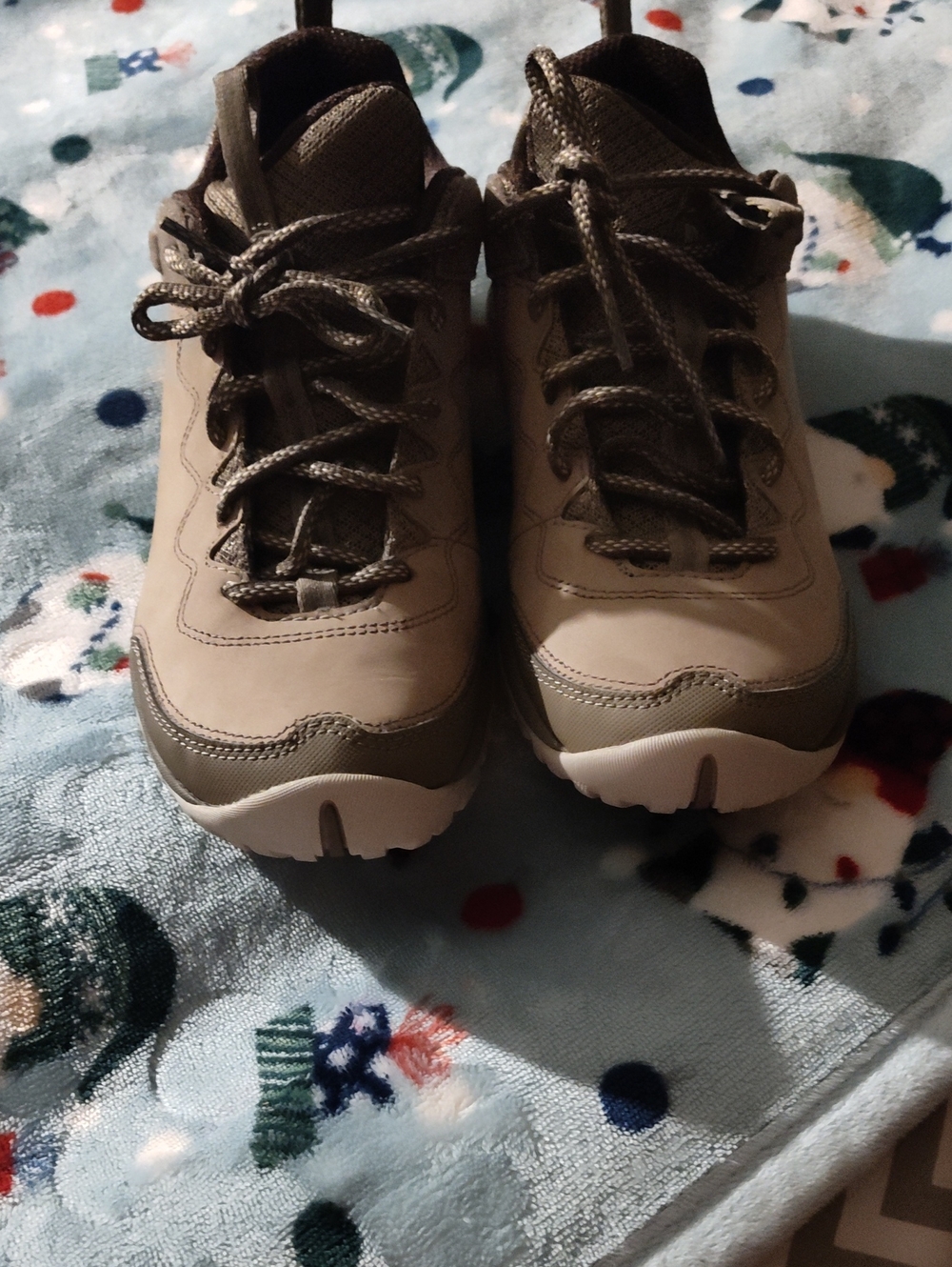Merrell Brown and White Trail Grip Sneakers
